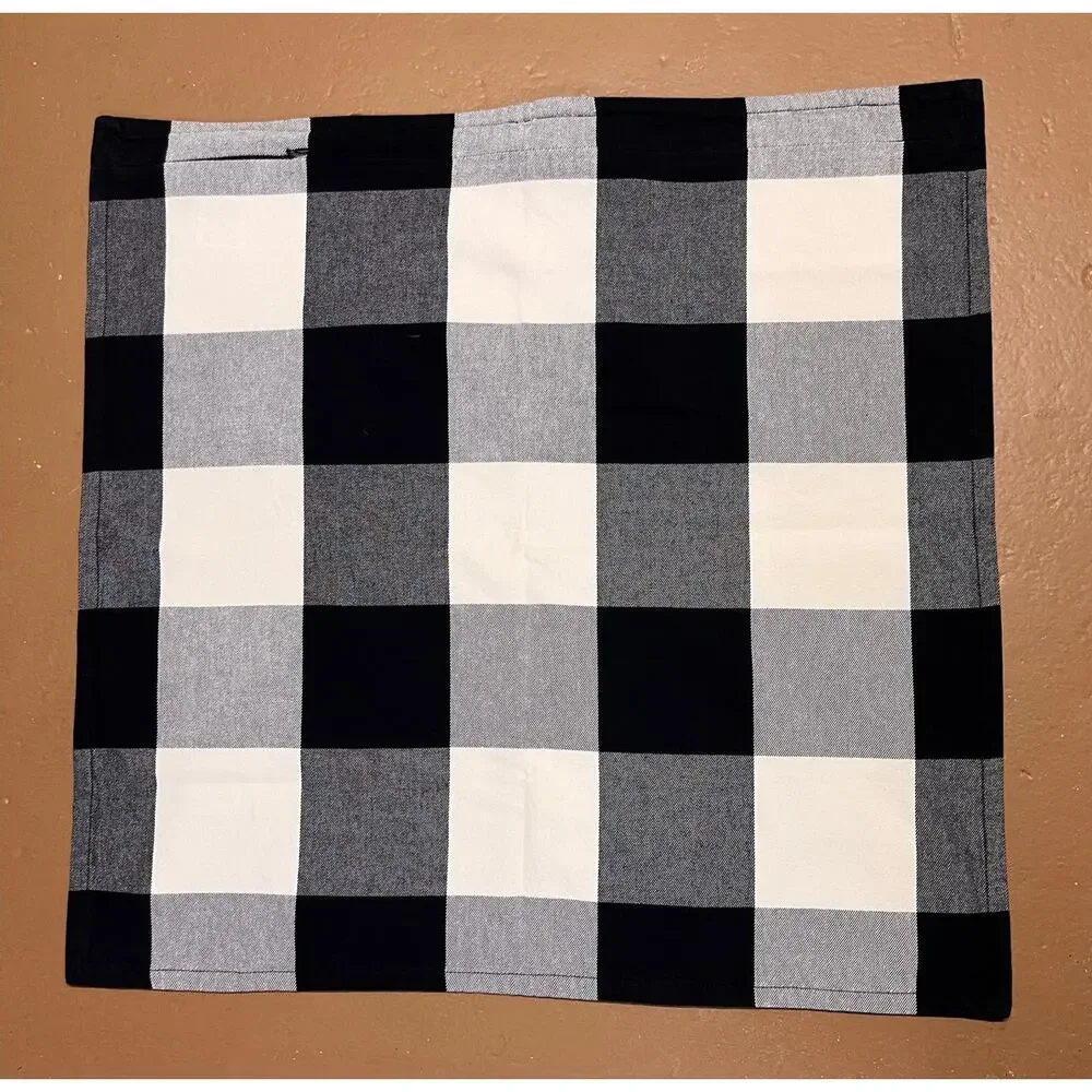 Pottery Barn Buffalo Check Plaid Pillow Cover 24x24 Set of 2